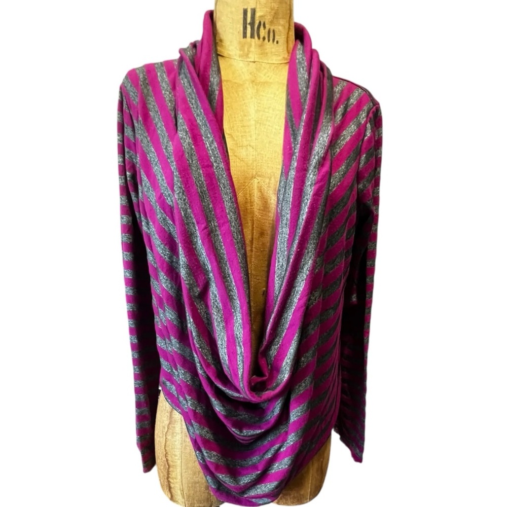 Cavi Striped Purple and Gray Women's Sweater Like New! M